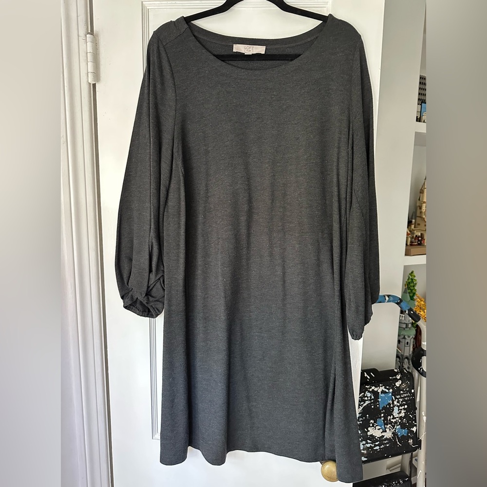 LOFT Plus Grey Dress
